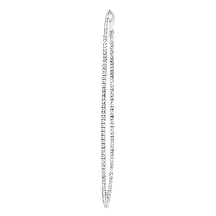 Inside-Out Diamond Skinny Hoop Earrings
