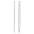 1 1/2 Ctw Inside & Outside Round Cut Diamond Hoop Earrings in 14K White Gold