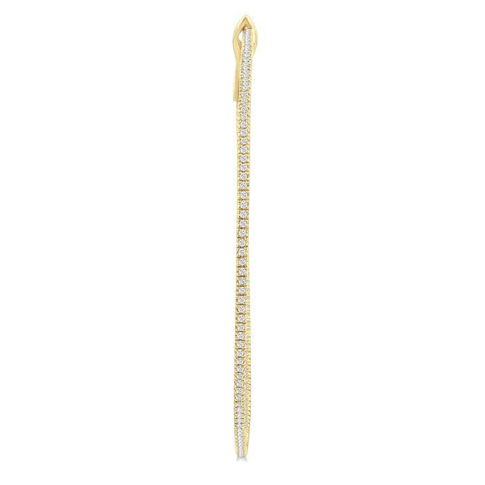 Inside-Out Diamond Skinny Hoop Earrings