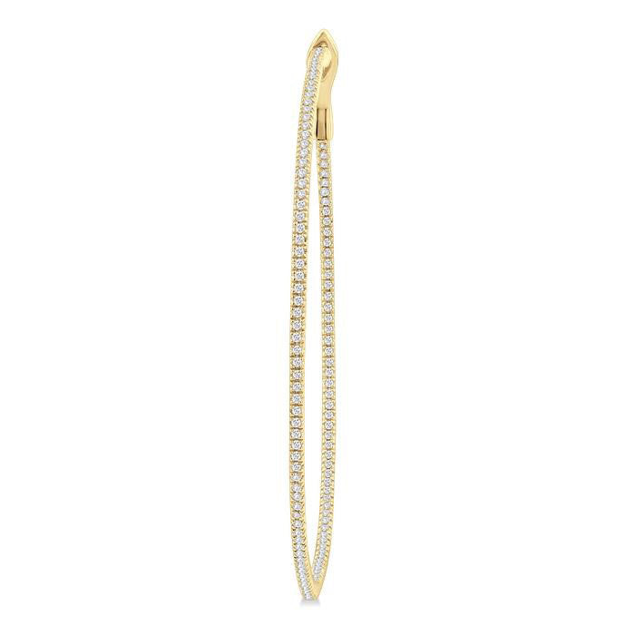Inside-Out Diamond Skinny Hoop Earrings