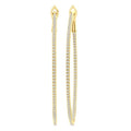 3/4 Ctw Inside & Outside Round Cut Diamond Hoop Earrings in 14K Yellow Gold