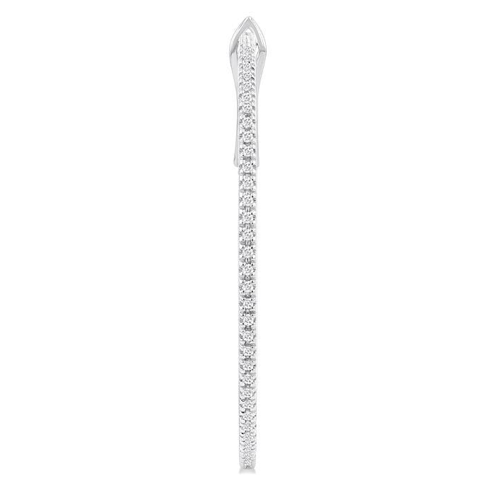 Inside-Out Diamond Skinny Hoop Earrings