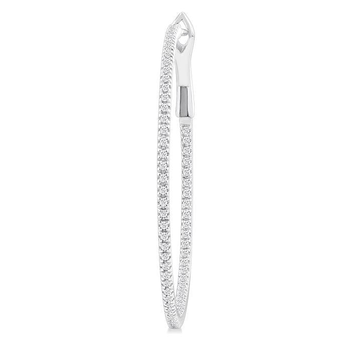 Inside-Out Diamond Skinny Hoop Earrings