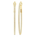 Inside-Out Diamond Skinny Hoop Earrings