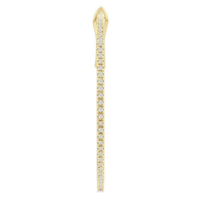 Inside-Out Diamond Skinny Hoop Earrings
