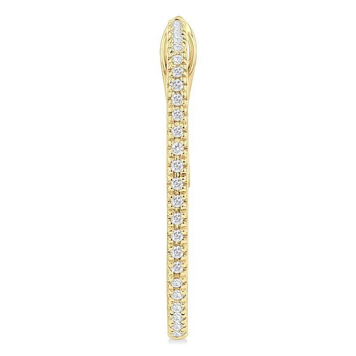 Inside-Out Diamond Skinny Hoop Earrings