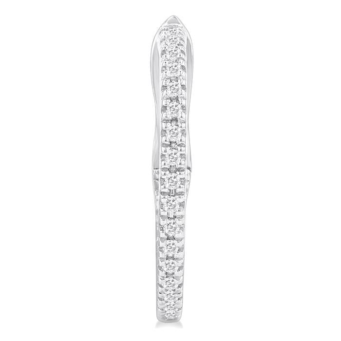 Inside-Out Diamond Skinny Hoop Earrings