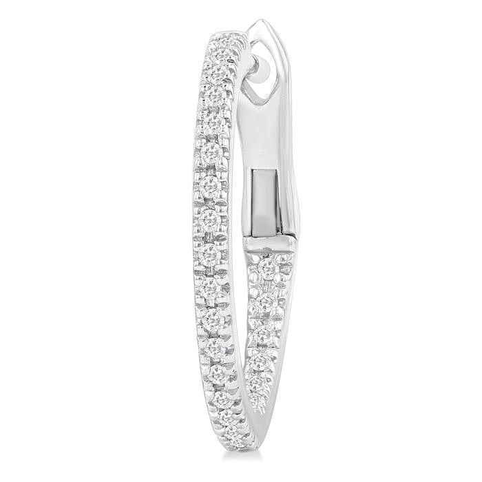 Inside-Out Diamond Skinny Hoop Earrings