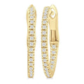 Inside-Out Diamond Skinny Hoop Earrings