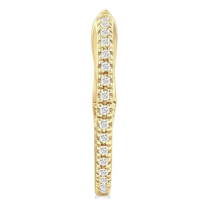Inside-Out Diamond Skinny Hoop Earrings
