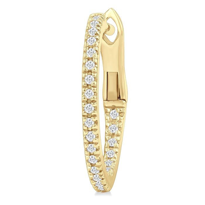 Inside-Out Diamond Skinny Hoop Earrings