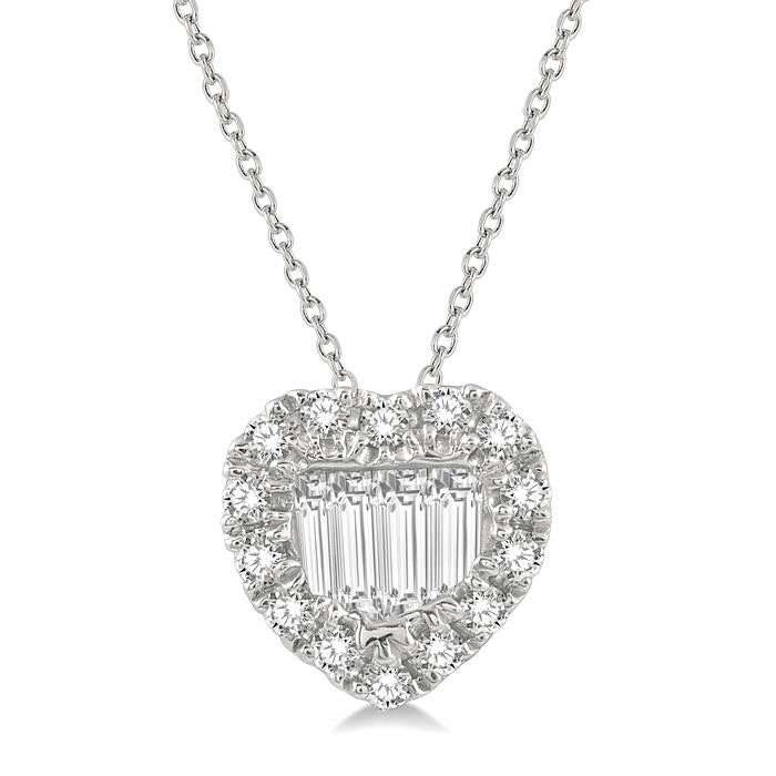 Majesty Kaia Heart Shape Halo Fusion Diamond Fashion Pendant
