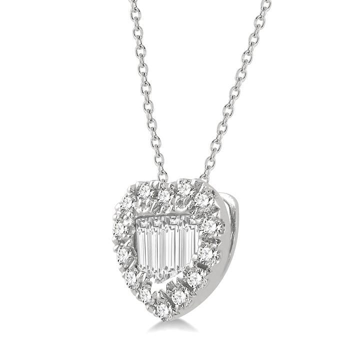 Majesty Kaia Heart Shape Halo Fusion Diamond Fashion Pendant