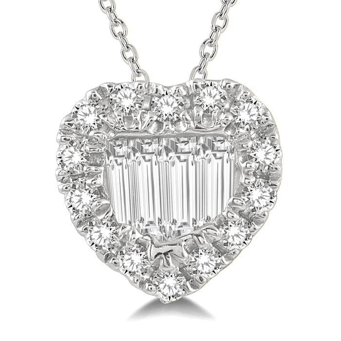 Majesty Kaia Heart Shape Halo Fusion Diamond Fashion Pendant