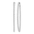 2 Ctw Inside & Outside Round Cut Diamond Hoop Earrings in 14K White Gold