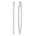 1 Ctw Inside-Out Round Cut Diamond 1/2-Inch Oval Hoop Earrings in 14K White Gold