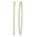 1 Ctw Inside-Out Round Cut Diamond 1/2-Inch Oval Hoop Earrings in 14K Yellow Gold
