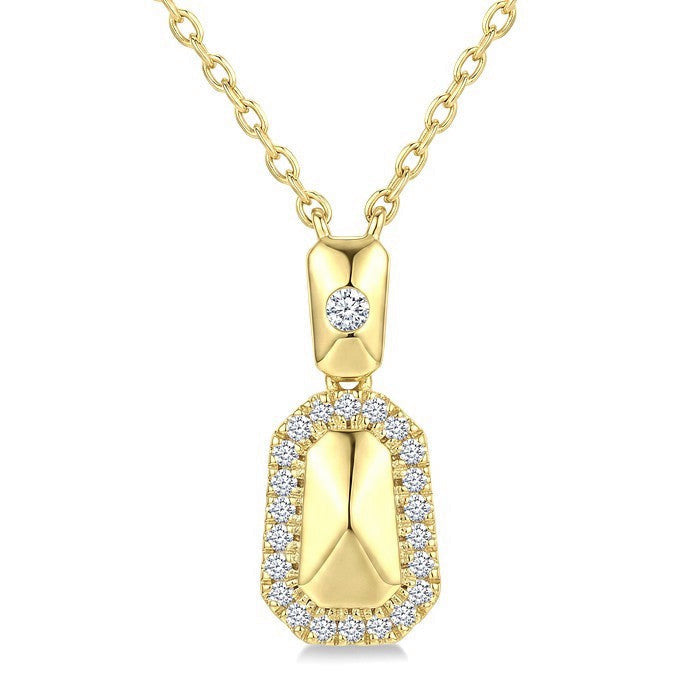 Emerald Shape Diamond Fashion Pendant