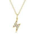 Deneuve Grandeur Lightning Bolt Petite Diamond Fashion Pendant