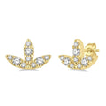 Leaf Petite Diamond Fashion Earrings