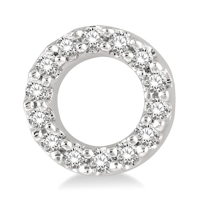 Circle Petite Diamond Fashion Earrings
