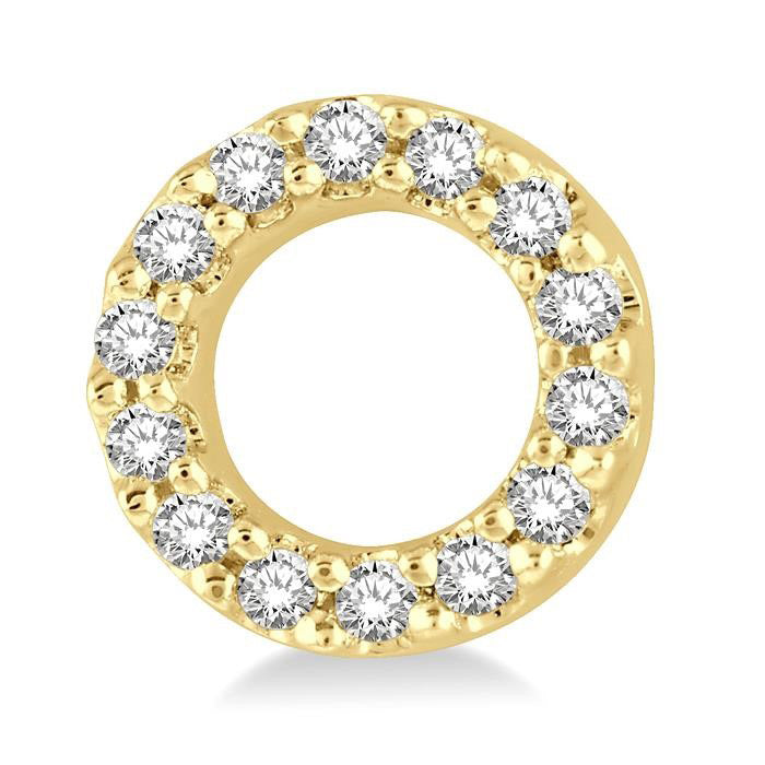 Circle Petite Diamond Fashion Earrings