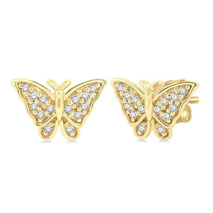Butterfly Petite Diamond Fashion Earrings