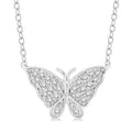 Evadne Mallow Butterfly Petite Diamond Fashion Pendant