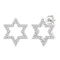 Star Of David Petite Diamond Fashion Earrings