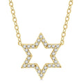 Cascade Vesper Star Of David Petite Diamond Fashion Pendant