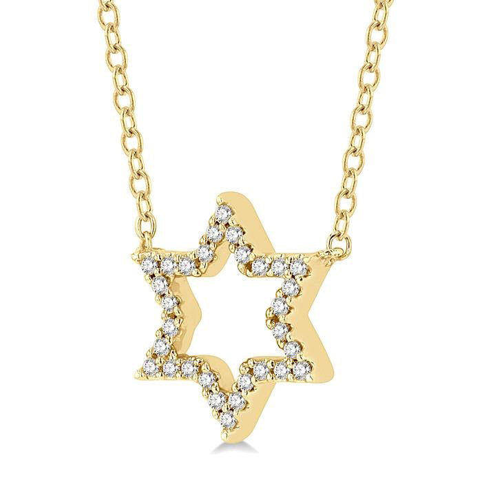Cascade Vesper Star Of David Petite Diamond Fashion Pendant