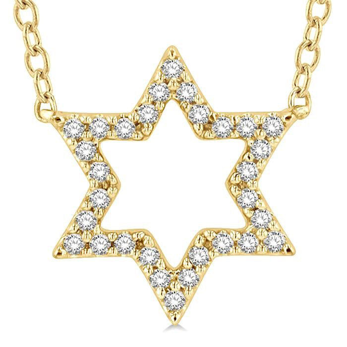 Cascade Vesper Star Of David Petite Diamond Fashion Pendant