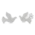 1/6 Ctw Petite Dove Round Cut Diamond Fashion Stud Earrings in 10K White Gold