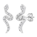 Snake Petite Diamond Fashion Earrings