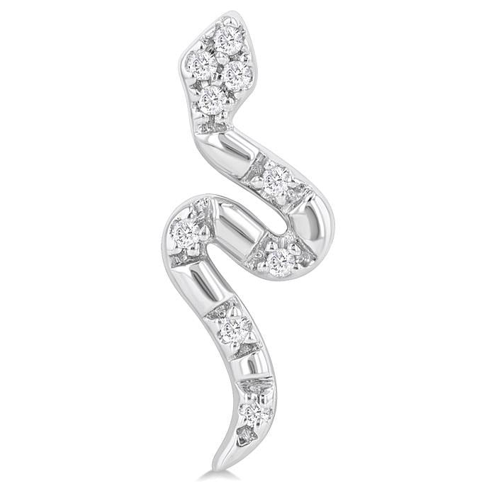 Snake Petite Diamond Fashion Earrings
