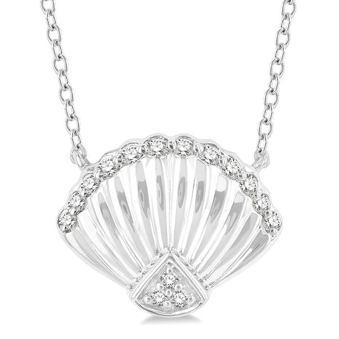 Maia Yarrow Seashell Petite Diamond Fashion Pendant