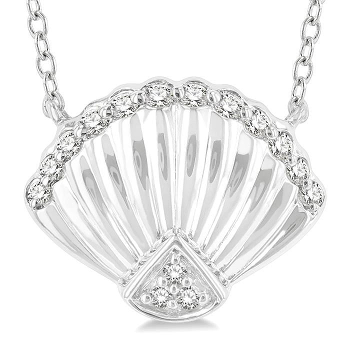 Maia Yarrow Seashell Petite Diamond Fashion Pendant