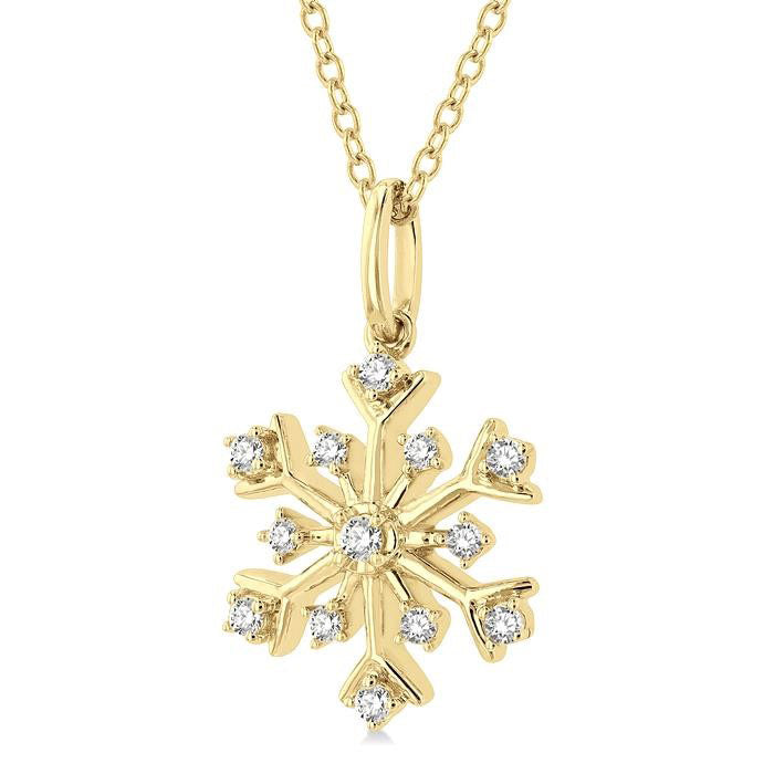 Allure Imperial Snow Flake Petite Diamond Fashion Pendant