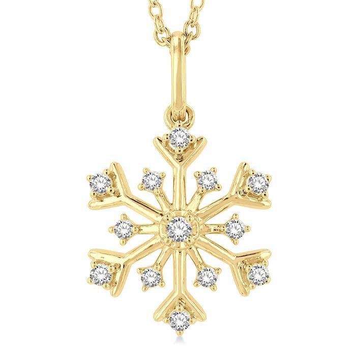 Allure Imperial Snow Flake Petite Diamond Fashion Pendant