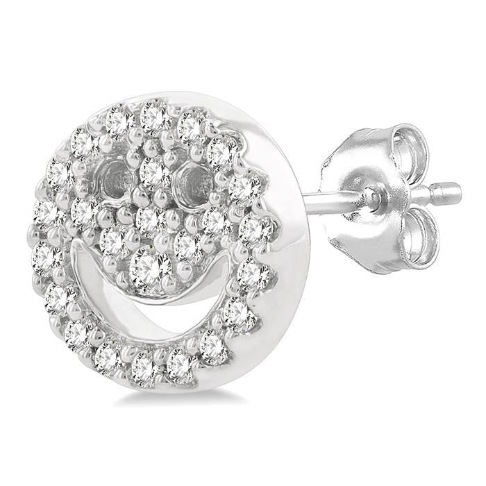 Smiley Petite Diamond Fashion Earrings