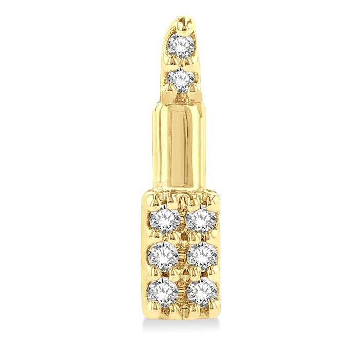 Lipstick Petite Diamond Fashion Earrings