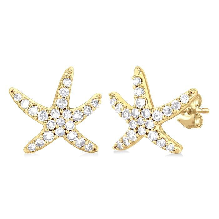 Starfish Petite Diamond Fashion Earrings