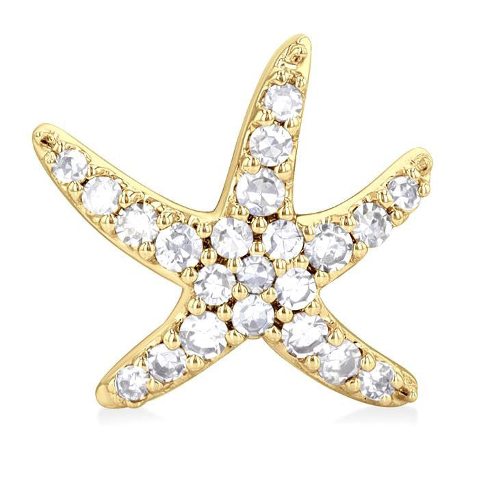 Starfish Petite Diamond Fashion Earrings