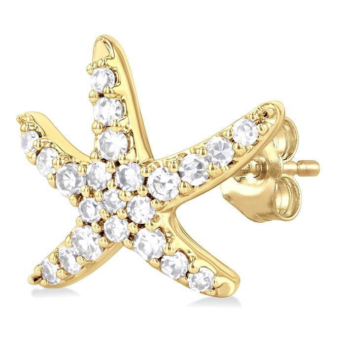 Starfish Petite Diamond Fashion Earrings