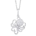 1/5 Ctw Petite Octopus Round Cut Diamond Fashion Pendant With Chain in 10K White Gold