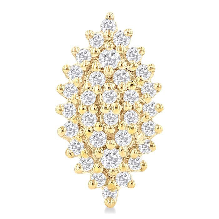 Marquise Shape Petite Cluster Diamond Fashion Earrings