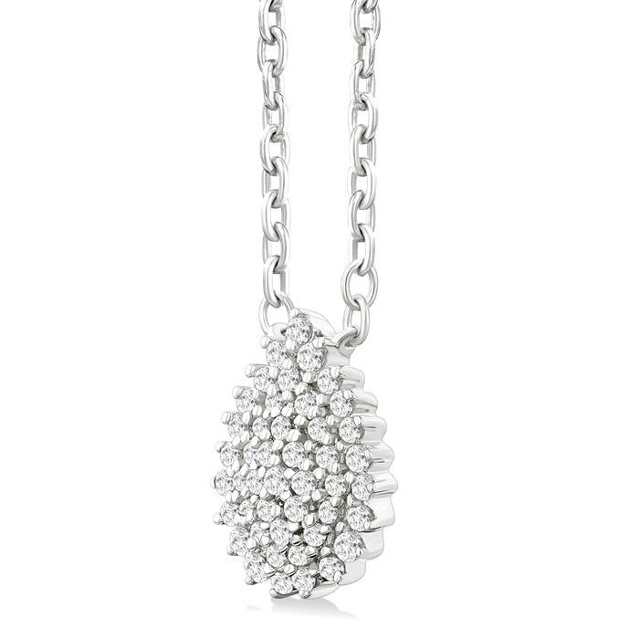 Fen Umbria Pear Shape Petite Cluster Diamond Fashion Pendant