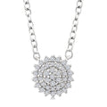 Round Shape Petite Cluster Diamond Fashion Pendant