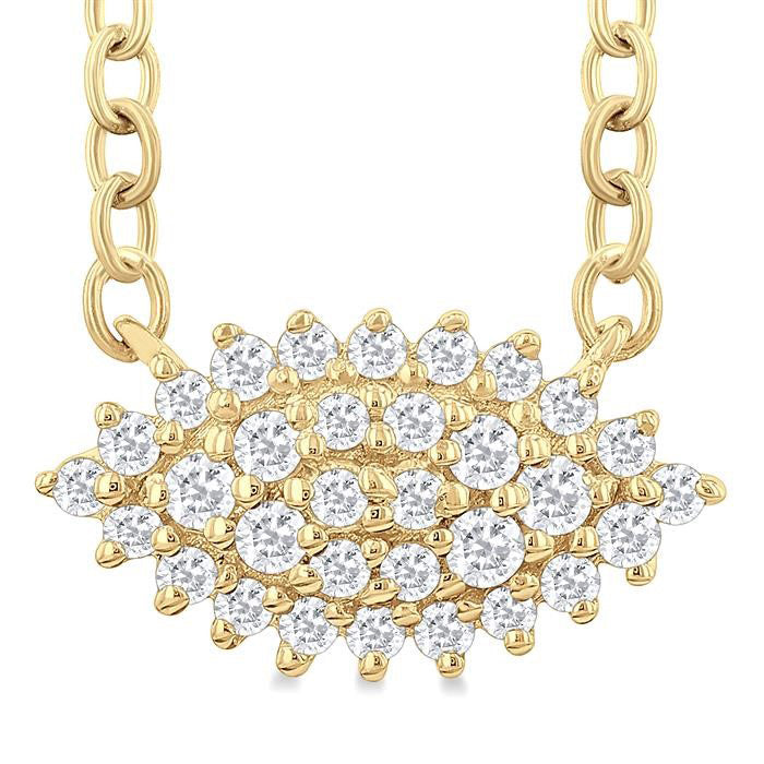 Marquise Shape East-West Petite Cluster Diamond Fashion Pendant