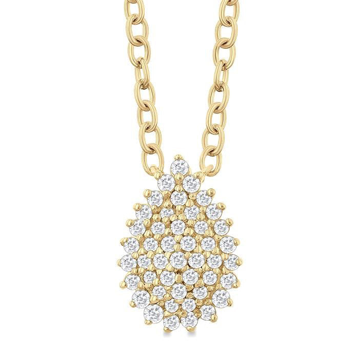 Atlas Kestrel Pear Shape Petite Cluster Diamond Fashion Pendant